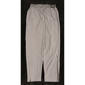 Under Armour Mens L Out Run The Storm Pants with Zippered Pocket 1/4 Zip Leg NWT